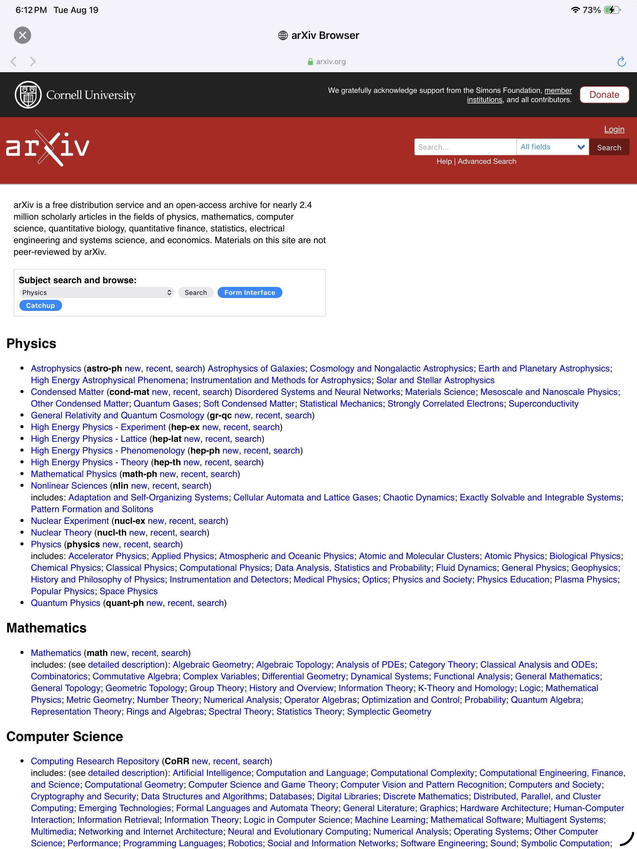ArXiv Browser
